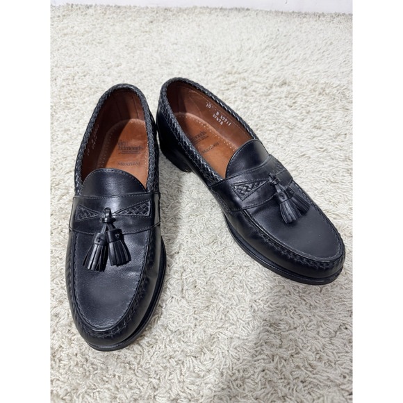 Allen‎ Edmonds Mens Maxfield Black Leather Tassle Loafers Shoes Size 10B Career main image 10